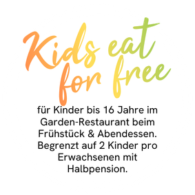 Infobadge das Kinder unter 16 Jahren kostenlos im Restaurant essen können